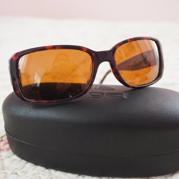 Angel Eyewear Sunglasses Tortoise Y2K Rectangle Wrap Sunglasses